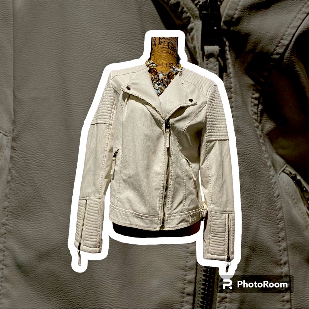 Philosophy White Moto Jacket